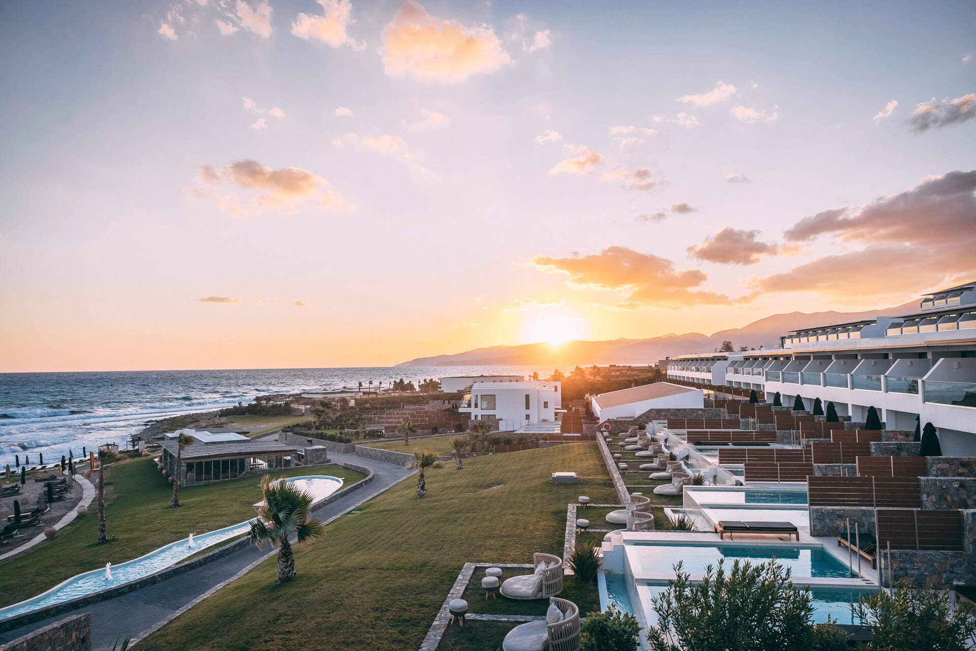 Abaton Resort. A member of the partner resorts, where the tennis coach of Tennis in Crete gives lessons and training.