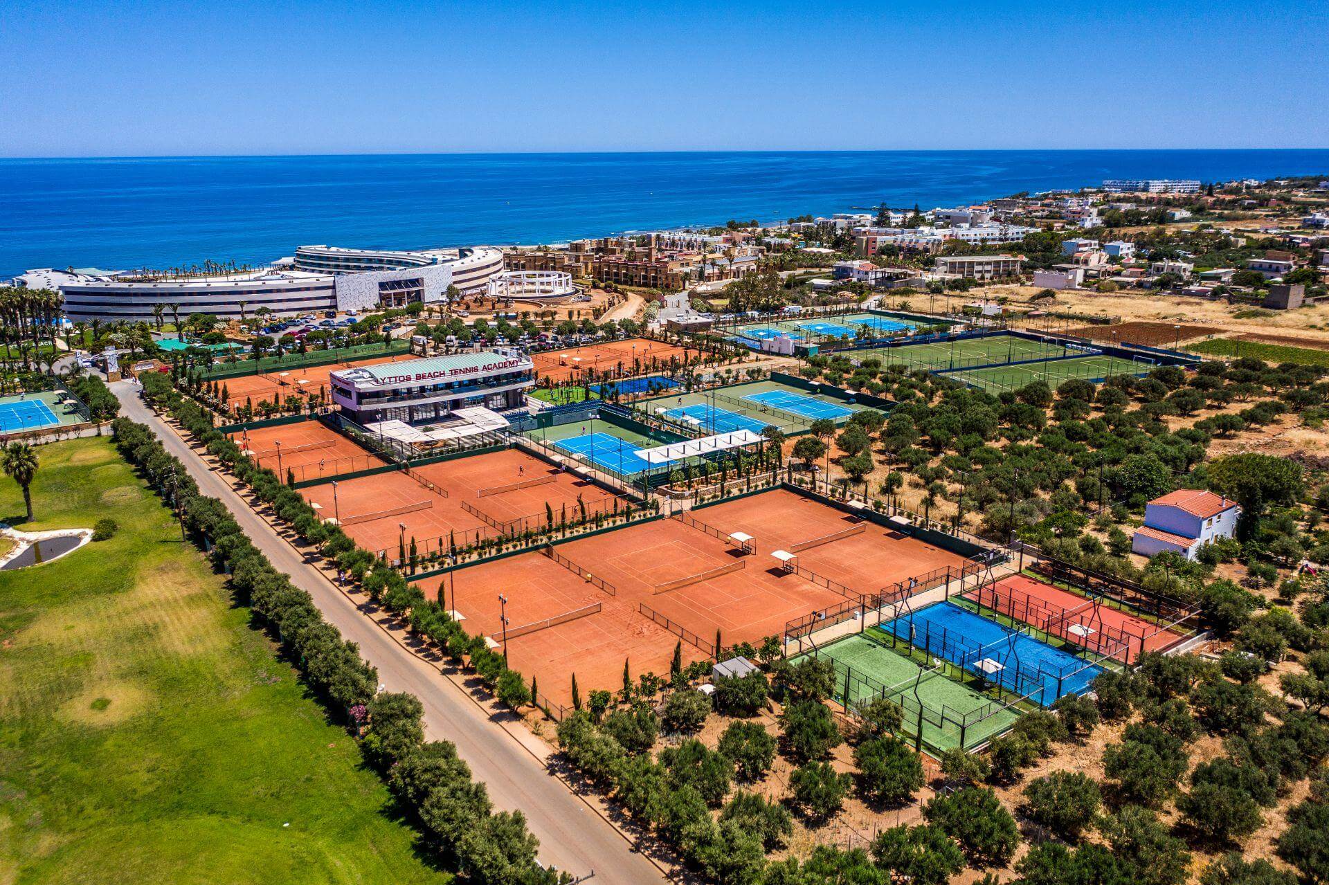 Lyttos Beach Resort. A member of the partner resorts, where the tennis coach of Tennis in Crete gives lessons and training.