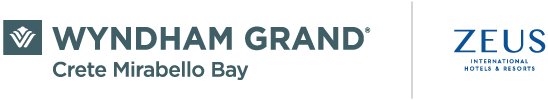 Wyndham Grand Logo. A member of the partner hotels, where the tennis coach of Tennis in Crete gives lessons and training.