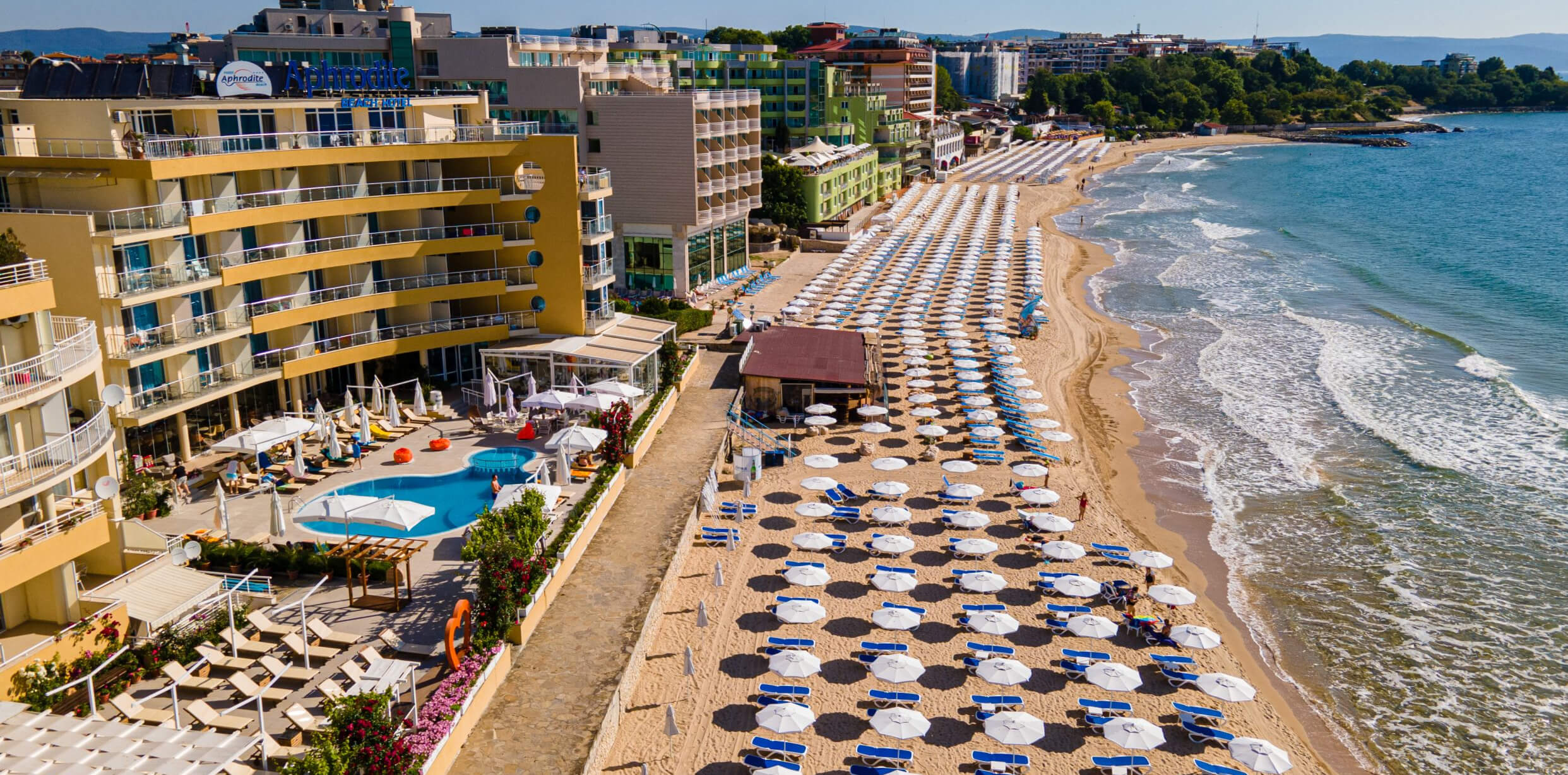 Aphrodite Beach hotel. A member of the partner hotels, where the tennis coach of Tennis in Crete gives lessons and training.